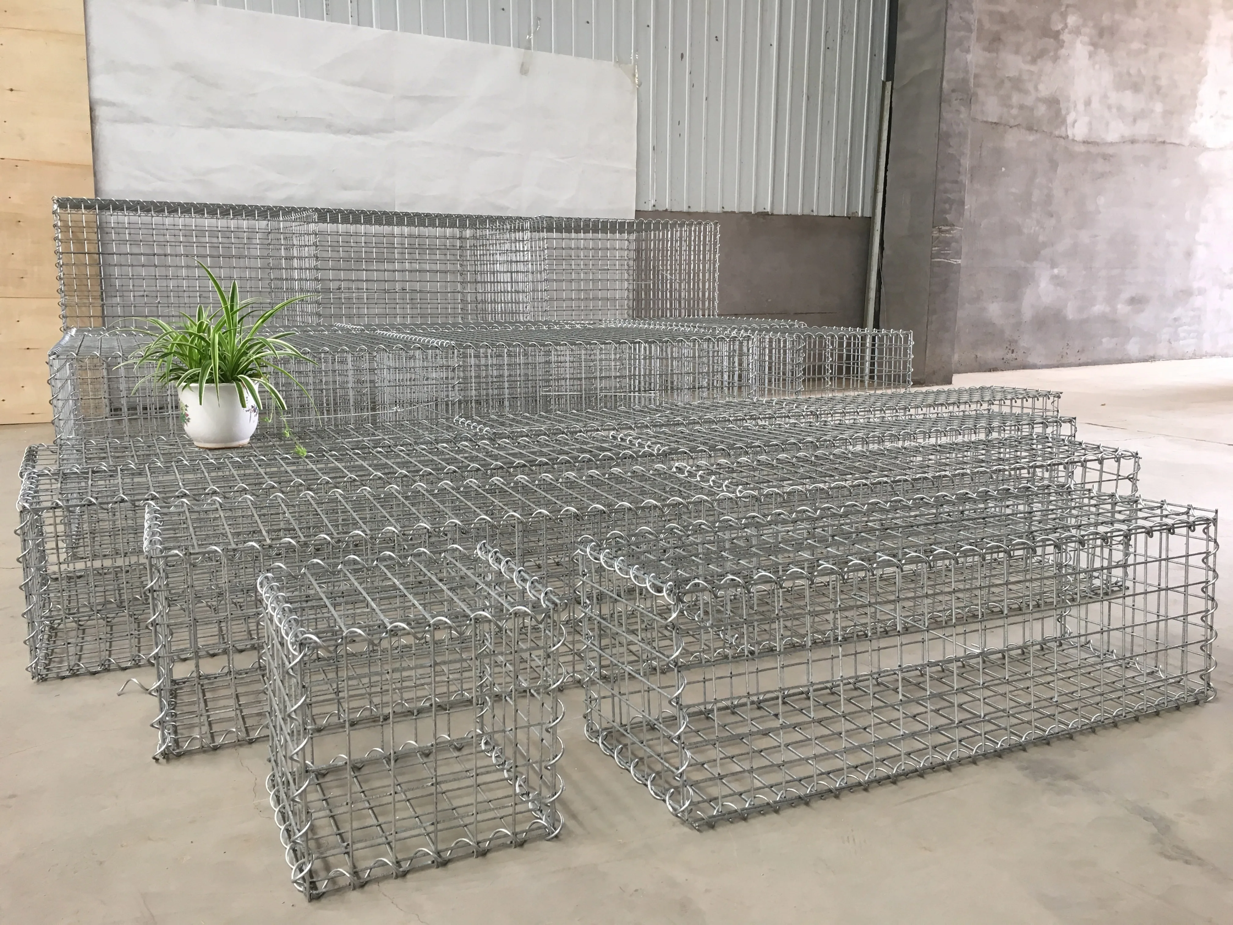 4mm 5mm 6mm Wire Thickness Galfan Steel Wire Welded Gabion Cage Gabion ...