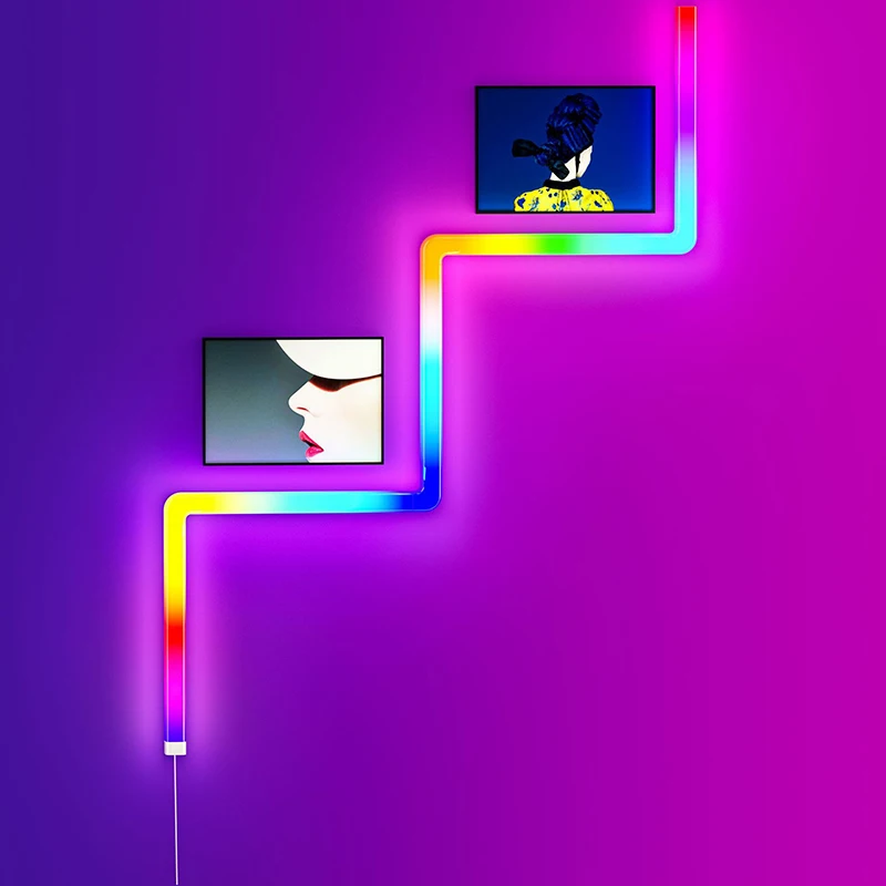 Умный настенный разноцветный RGB-светильник Glide с синхронизацией музыки домашний декор светодиодный светильник для игр потоковый динамический световой