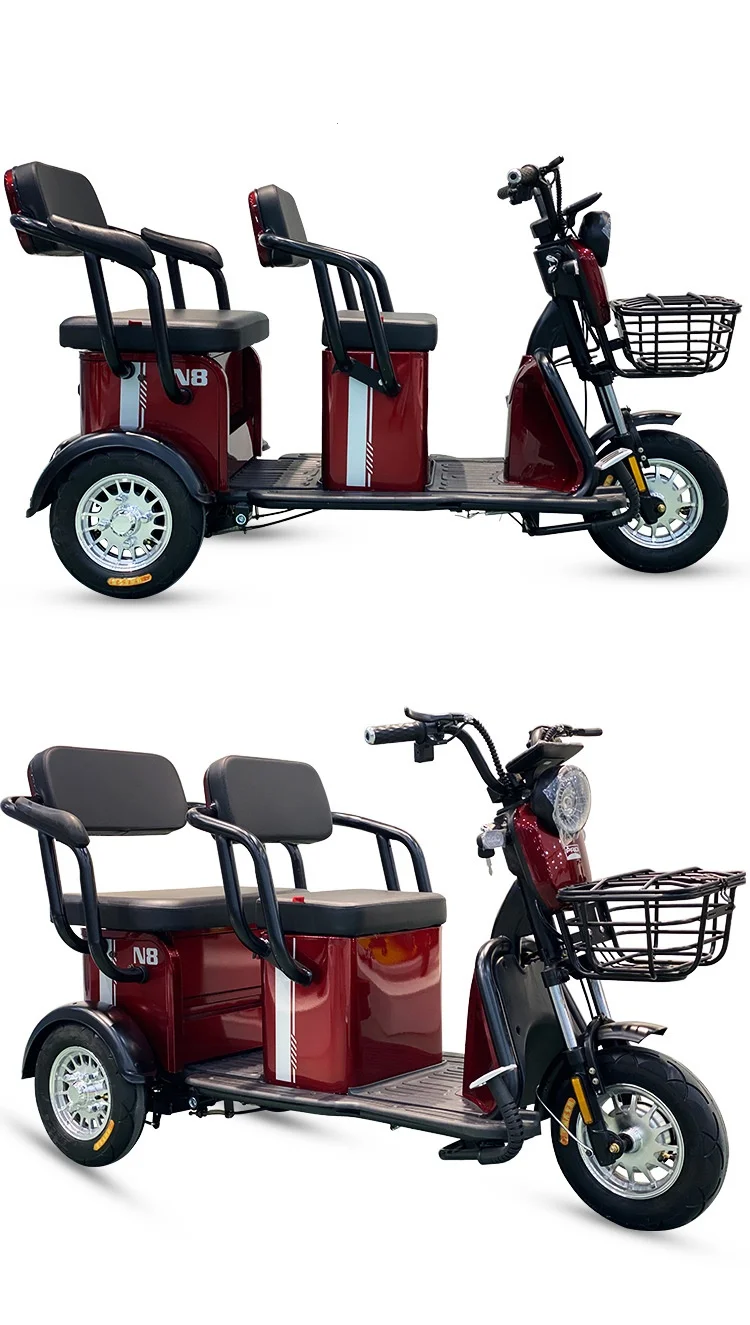 Three Wheel Electric Tricycle Passengers Carrying 3 People Suitable For