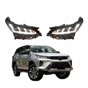 YBJ car accessories front bumper Day time turning light for FORTUNER 2016-2021 Modified 3 LENS 81110-0KA50 81150-0KA50 headlight