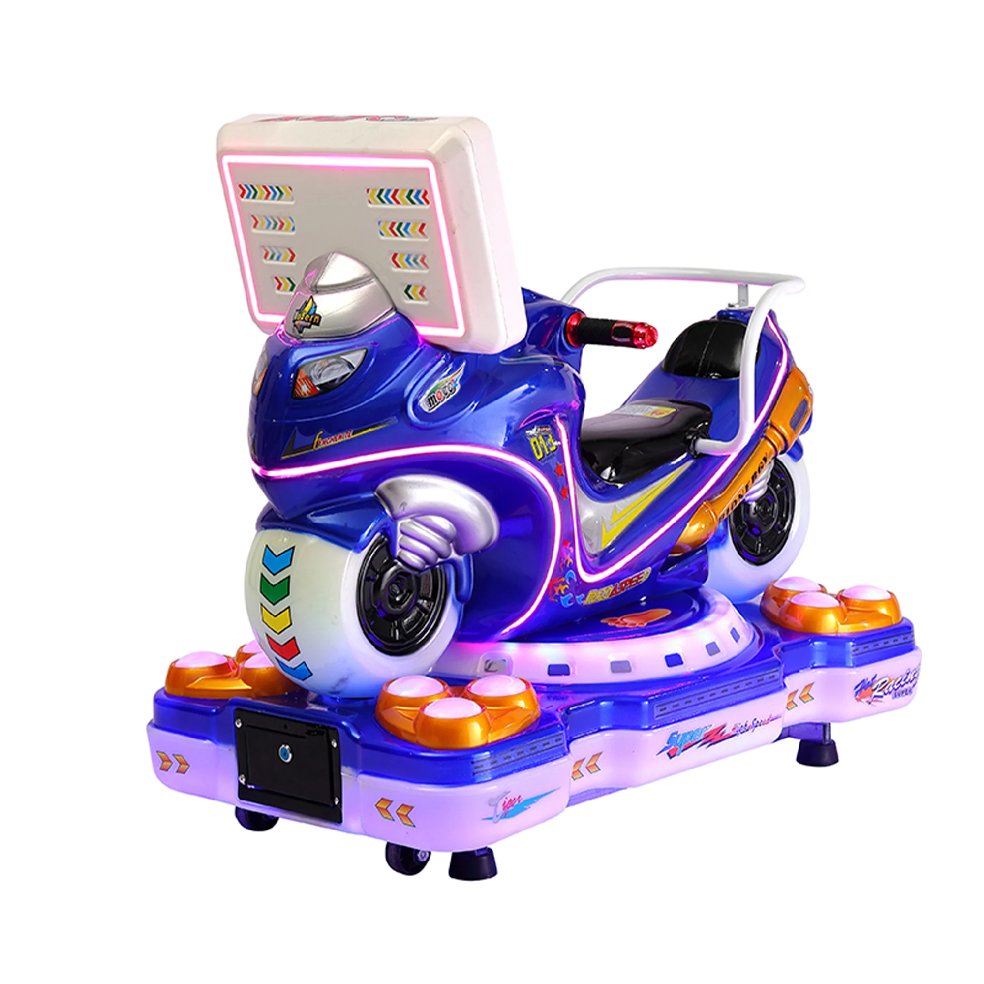 Factory Price Single Motorcycle Racing Game Machine Coin Operated Arcade Swaying Car Kids Game for Shopping Mall Game English