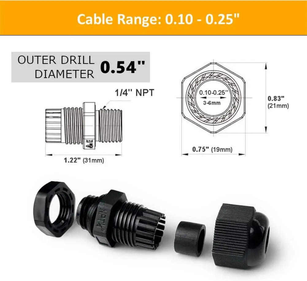 Explosion Proof Cable Gland Pg7 Pg9 Pg11 Pg13.5 Pg16 Pg19 Pg21 Long ...