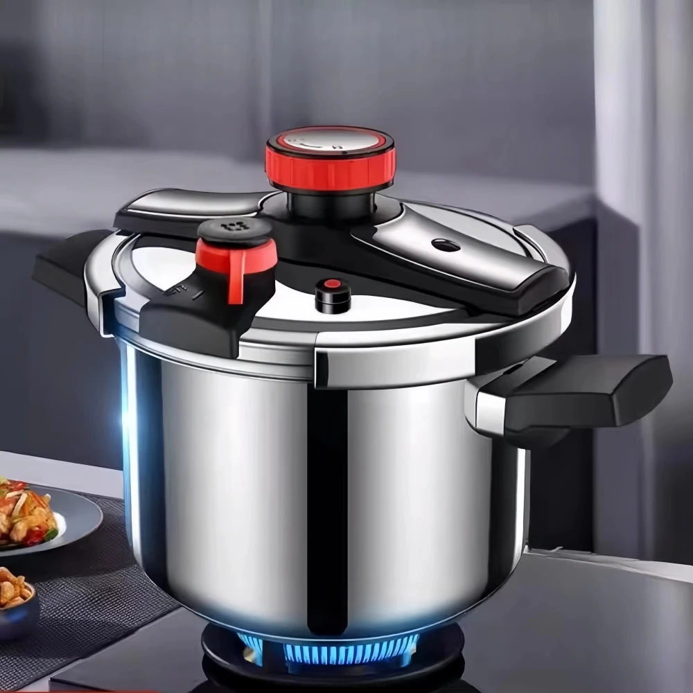 Factory Stock Price Induction Gas Cooker 304 Stainless Steel Pressure Cooker with Stainless Steel Explosion Proof Lid