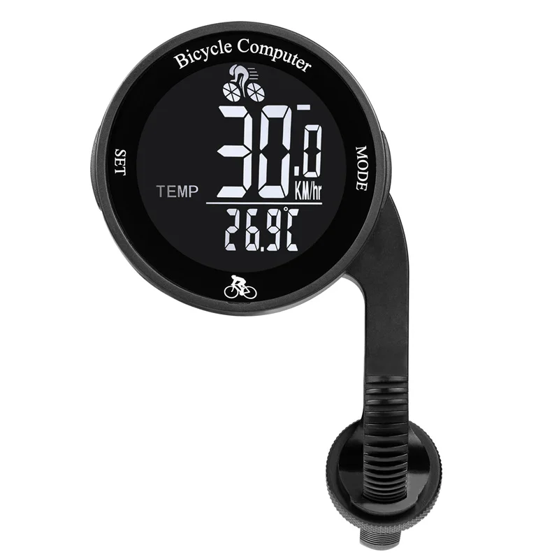 Contachilometri Bici Senza Fili,Circular 23 Function Computer da Bicicletta,Tachimetro Bici per Distanza con retroilluminazione a LED,Computer Bici misura della temperatura impermeabile