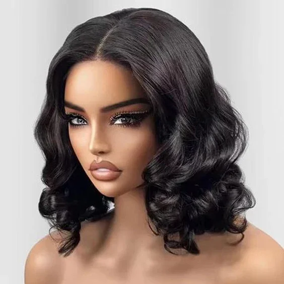 Ombre 4/27 Highlight Body Wave Bob Wig Lace Front Human Hair Wig_voghion.com