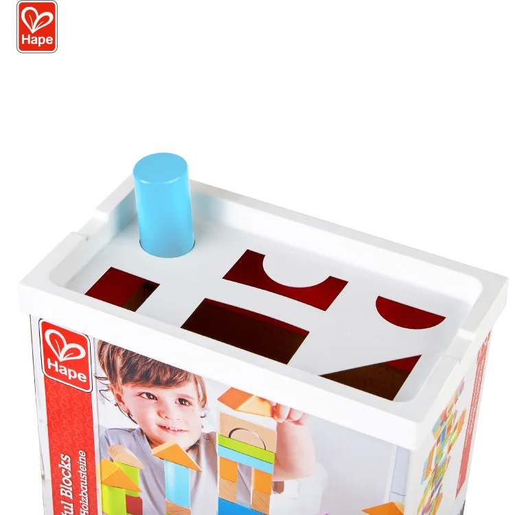 HAPE Natural and Color Maple Blocks - Set of 100