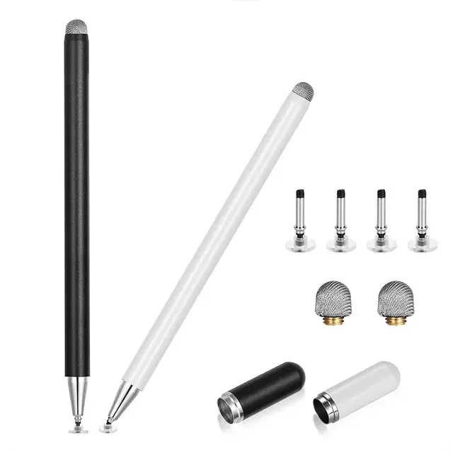 2 in 1 Disc Stylus Pens Touch Screens Capacitive Stylus Magnetic Cap Mesh Cap Active Stylus Pen