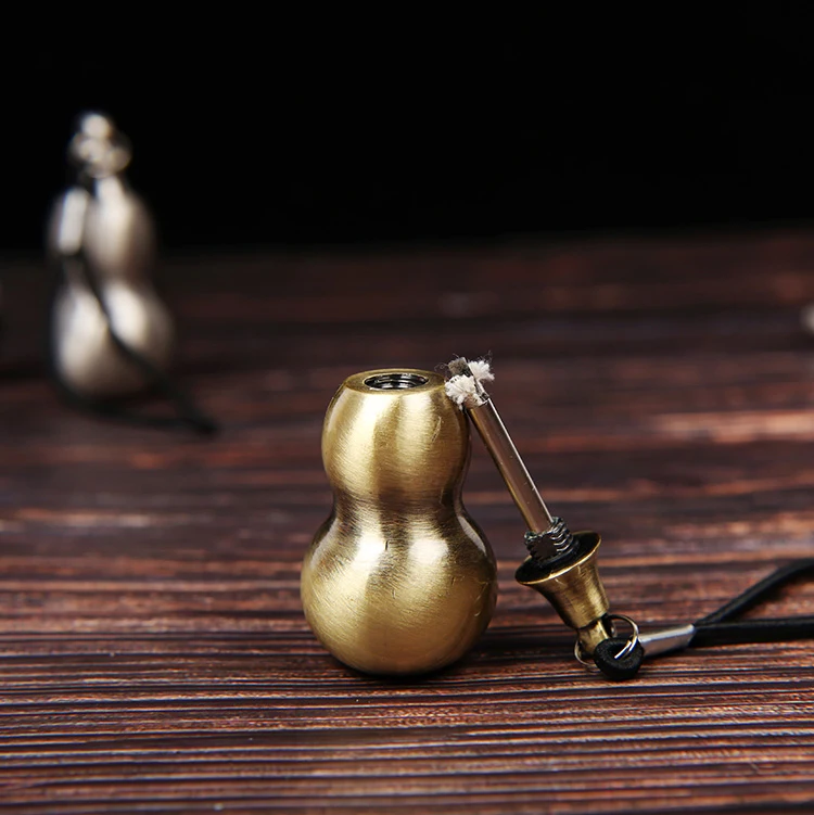 Safety Metal Gourd Style Lighter With Keyring Kerosene Million Times Matches