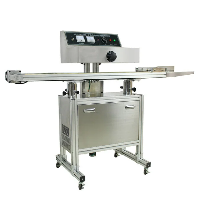 YTK Fully Automatic Electromagnetic Aluminum Foil Plastic Bottle Continuous Induction Sealing Machine With Conveyor