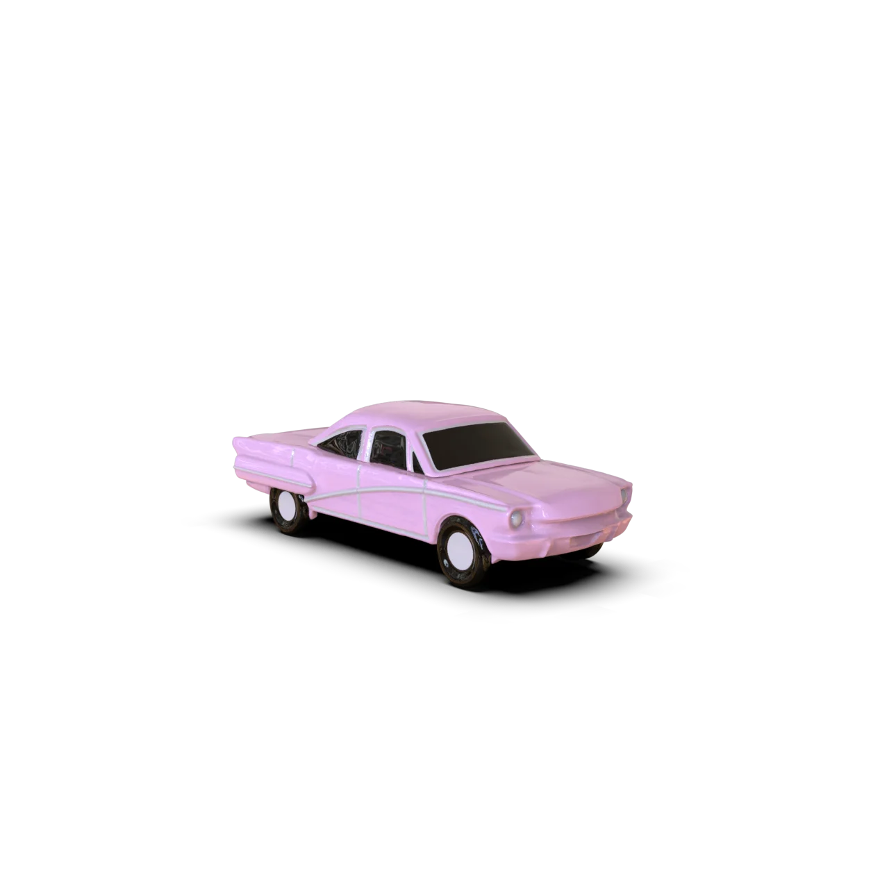 Wholesale Custom Hand Crafted Creative Porcelain pink Vintage Classic Car Shaped Cookie Container Decorative Ceramic Storage Jar