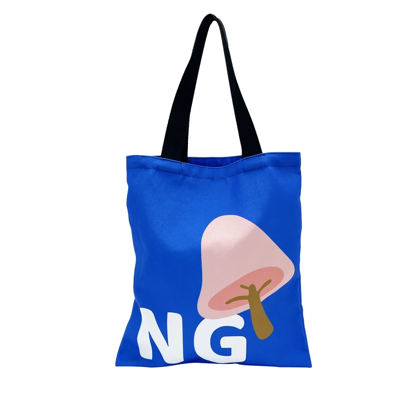 Hot Selling Heavy Duty Large Custom Printed logo Cotton Canvas Tote Shopping Handbag Shoulder Cotton Beach Shopping Tote Bag details