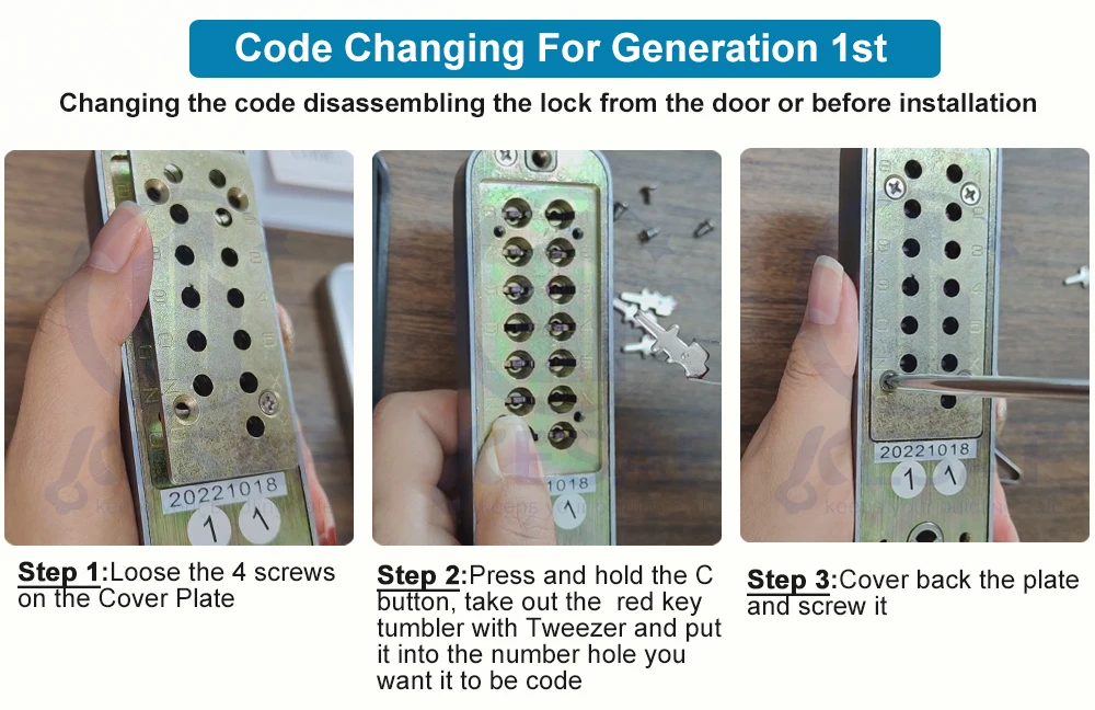 Popular Design Pearl Chrome Push Button Door Lock Keyboard Password ...