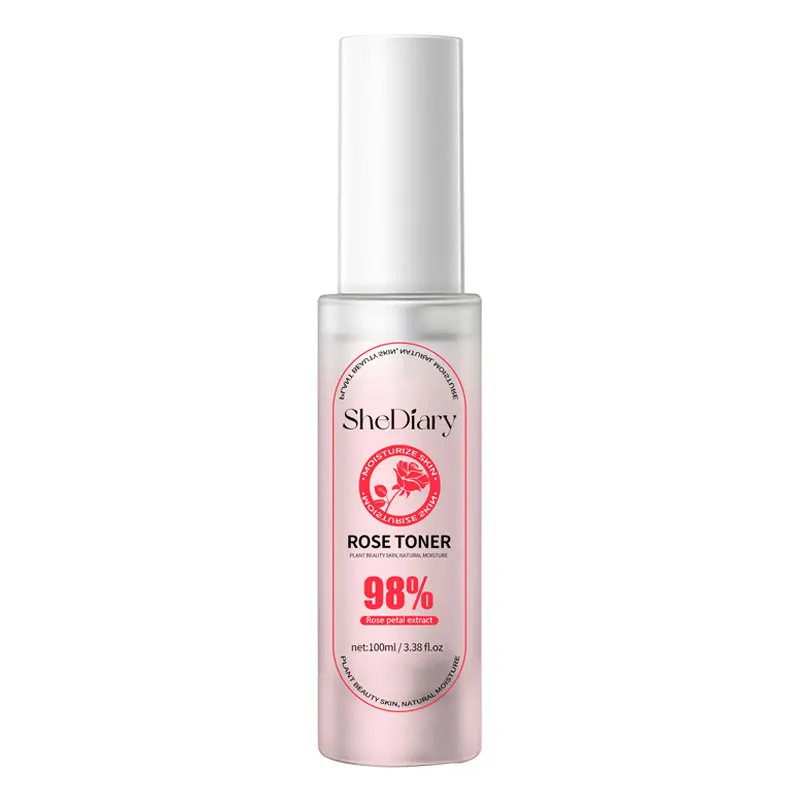 SheDiary agua de rosas aclara la piel niebla Facial calmante hidratante tónico Spray cara hidratante agua de rosas orgánica