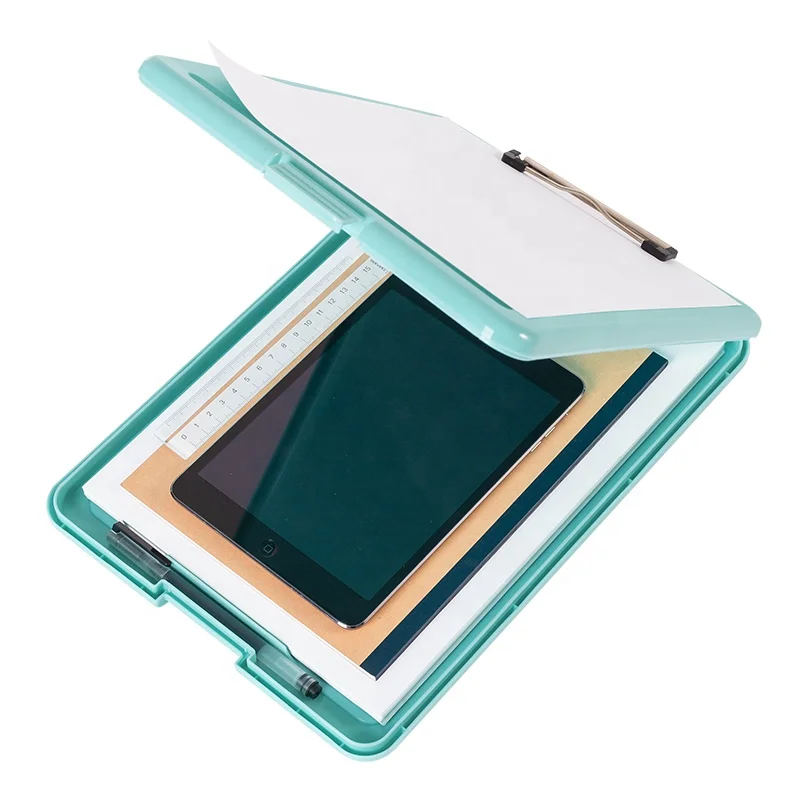 Eco-friendly Promotional Slim Manufacturer Plastic Clipboard with Storage Nursing Storage Clipboard