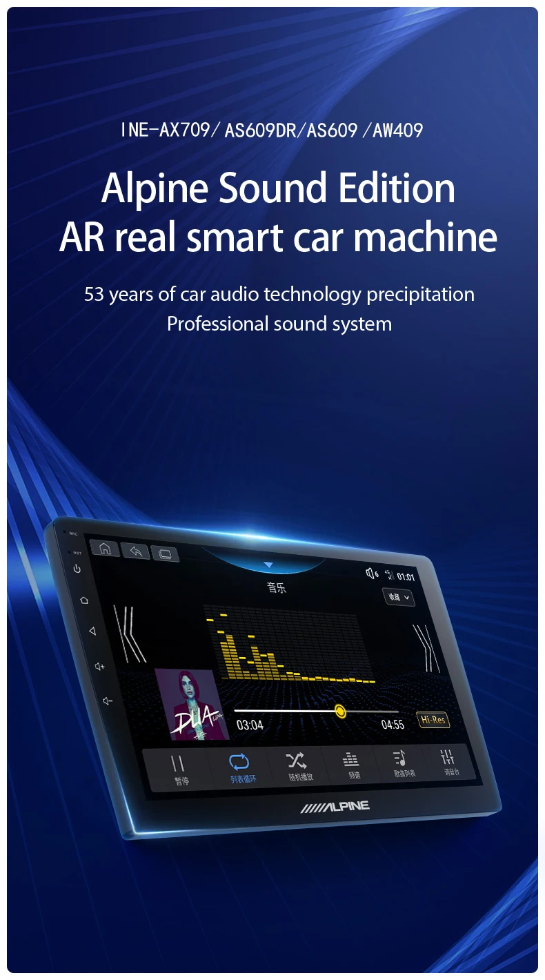 Car Screen Android 9inch Alpine Car 709 4+64gb 8core Video Player