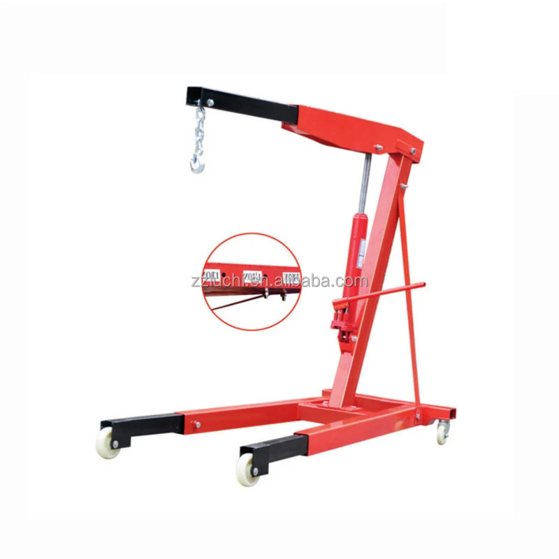 Car Mover Jack  Manual Foldable Portable 2ton Fixed Hydraulic Engine Shop Car Lift Crane Hoist Engine Shop Crane