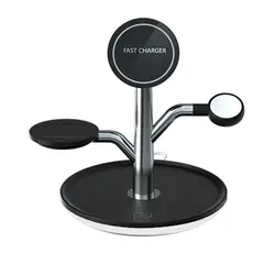 Беспроводное зарядное устройство 3 в 1, заводское быстрое зарядное устройство, беспроводная зарядная док-станция Qi 3 в 1, беспроводное зарядное устройство 3 en 1, зарядное устройство