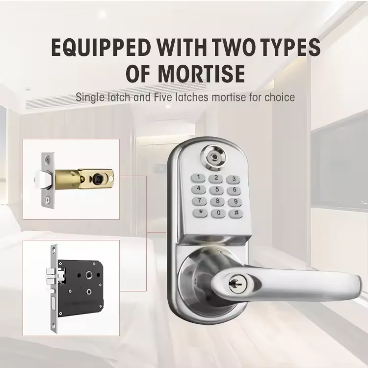 Locstar Digital Door Pin Lock Code Keypad Card Hotel Zinc Alloy Key Ansi Mortise Standard Door Lock