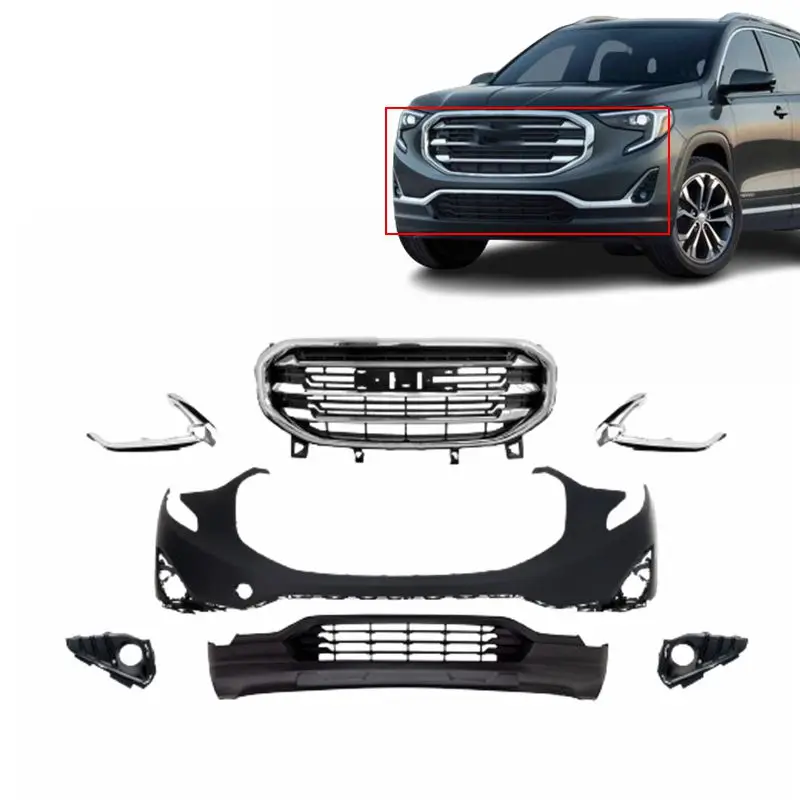 OEM replacement New Complete Front Bumper kit Grille With Fog Lamp Cover For GMC Terrain 2018-2021 2019 2020