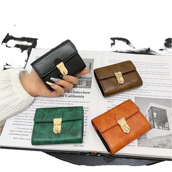 New Vintage Leather Ladies Accordion Card Holder Elegant High End Large Capacity ID Change Wallet Stylish Multi Slot Organizer