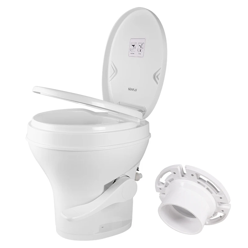 Residential Height Rv Toilet Camper Toilet Onepiece Ergonomic Foot