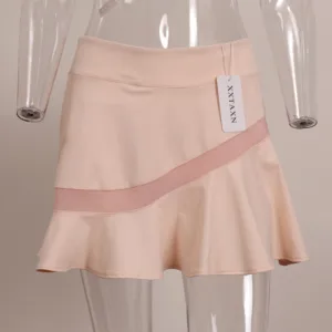 New XXTAXN Skirts Splicing Pink Versatile Trendy Half Skirt