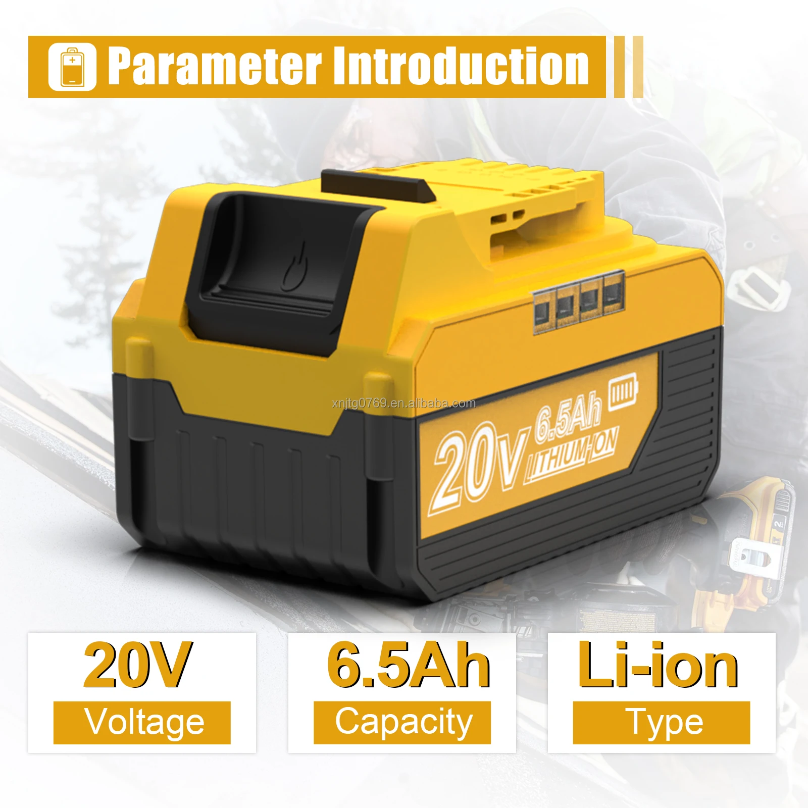 For De-walt 20V Rechargeable Power Tools Battery 10ah 6.0ah 5ah 4.0ah 3.0ah Lithium Ion Battery DCB2460C DCB200 DCB206