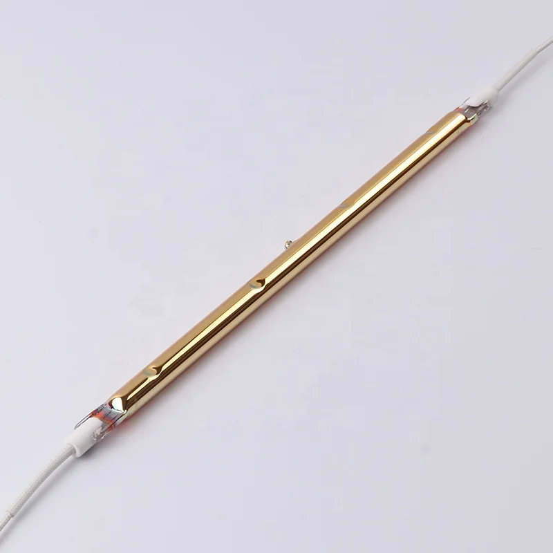 Single Tube Fully Gold Coating Small Ceramic Head 2KW 230V 600MM Heating Infrared Lamp