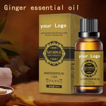 Customized Logo Ginger Essential Oil 10ml Body Massage Dehumidifying Natural Ginger Essence