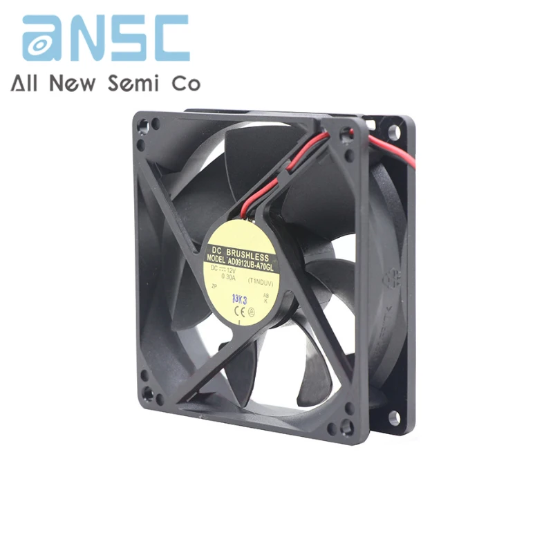 Original Axial flow fan AD0912UB-A70GL 12V 71CFM 92*92*25mm 3800rpm 0.3A Ventilation and refrigeration Case radiator Fan