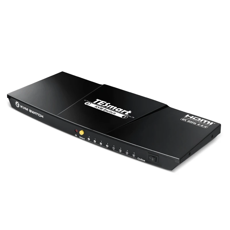 Tesmart HDMI KVM Switch - 4 Port 4K Support with USB 2.0