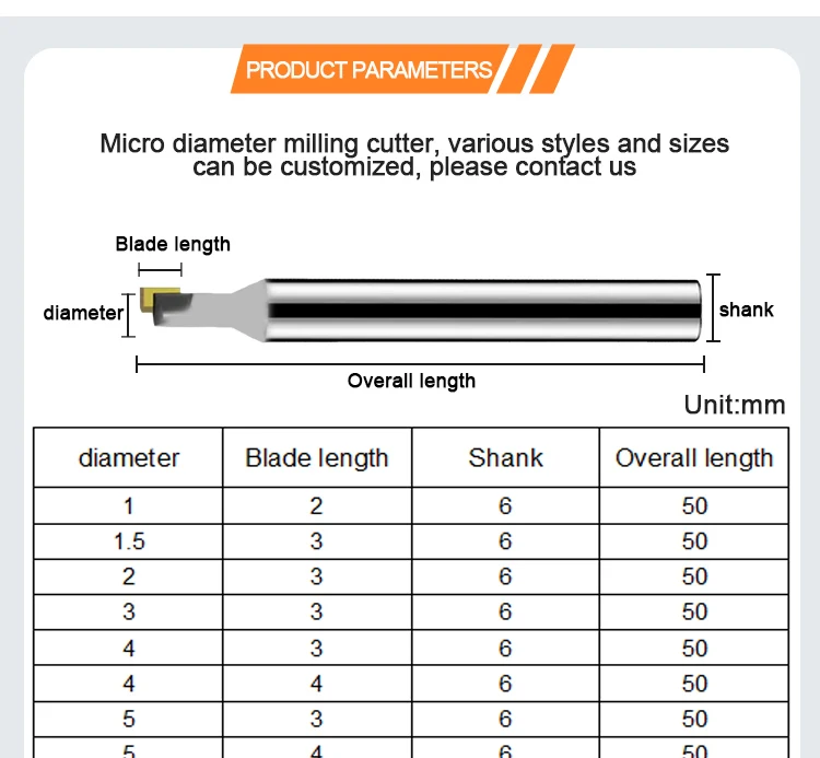 Single Crystal Diamond Cutter Mcd Tools Diamond Mcd Endmill For Acrylic