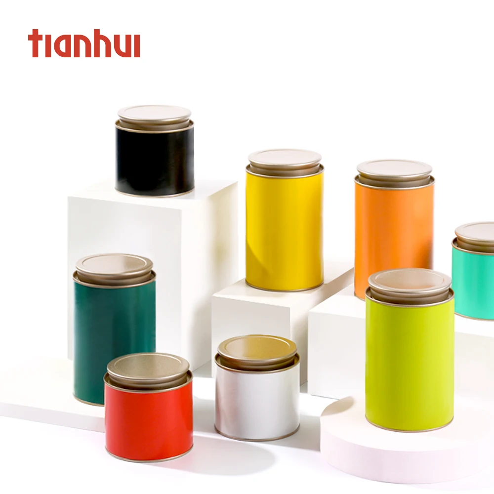 Empty Paper Cardboard Airtight Container Packaging Recyclable Paper Tube with Lid for Tea Packaging