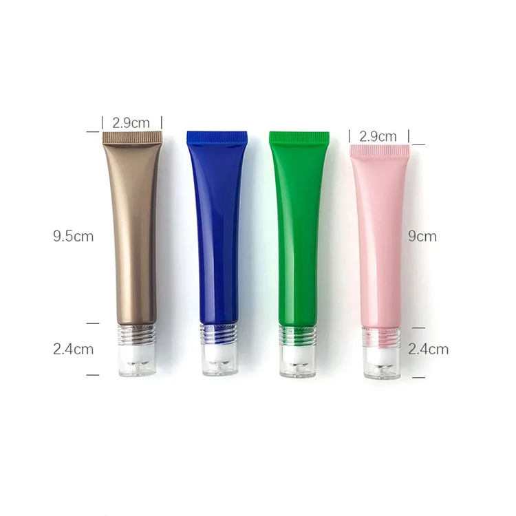 20ml Empty Eye Cream Blttle 3 Roller Ball Bottle Cosmetic Hose Perfume Liquids Container Refillable Bottles Squeeze Soft Tube