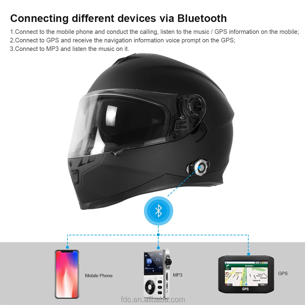 BM22 FreedConn Bluetooth Motorcycle Helmet with Intercom FM Radio