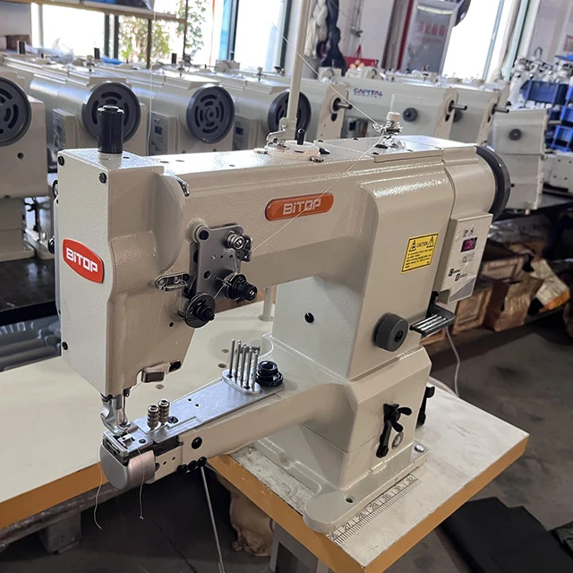 BT-2628-D Single Needle Cylinder Compound Feed Post Bed Leather Sewing  Machine for Luggage Bag Heavy Duty Material