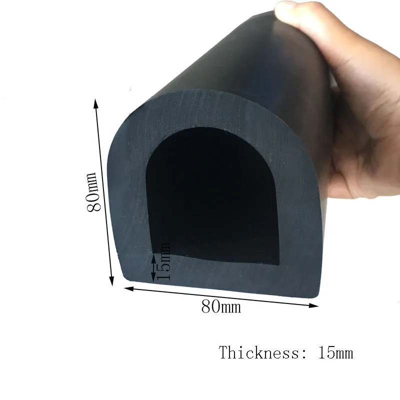 Hollow D Type Rubber Fender Pneumatic Dock Bumper Extruded Rubber
