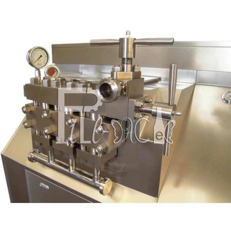 500LPH-6000LPH Fruit Juice 25Mpa 2 Double Stage High Pressure Homogenizer for Yogurt
