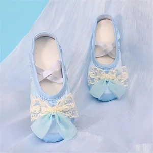 Children's Dance Shoes Soft-Soled Acrobatic Ballet Bhoes Girls' Figure Stage Performance Shoes