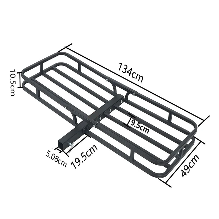Detachable Folding Car Rear Luggage Rack Hitch Cargo Carrier Basket