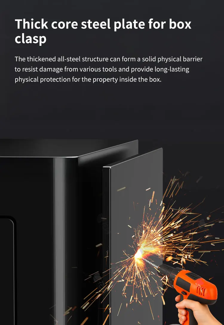 CEQSAFE TUYA APP WIFI Biometric Fingerprint Digital Safe Box Heavy Security Steel Money Electronic Safes for Home Office Hotel factory