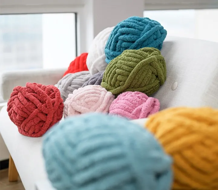 Wholesales Knit Giant Soft Velvet Crochet Polyester Hand Knitting Thick ...