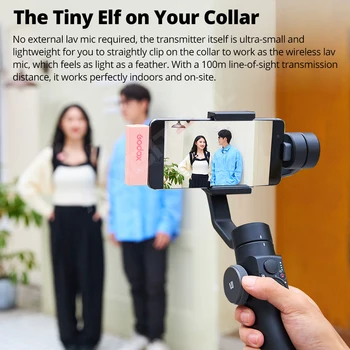 Godox MoveLink Mini LT UC Wireless Microphone 2.4GHz Transmitter Receiver Lavalier Mic for iPhone Type-C Smartphone DSLR Camera detail image