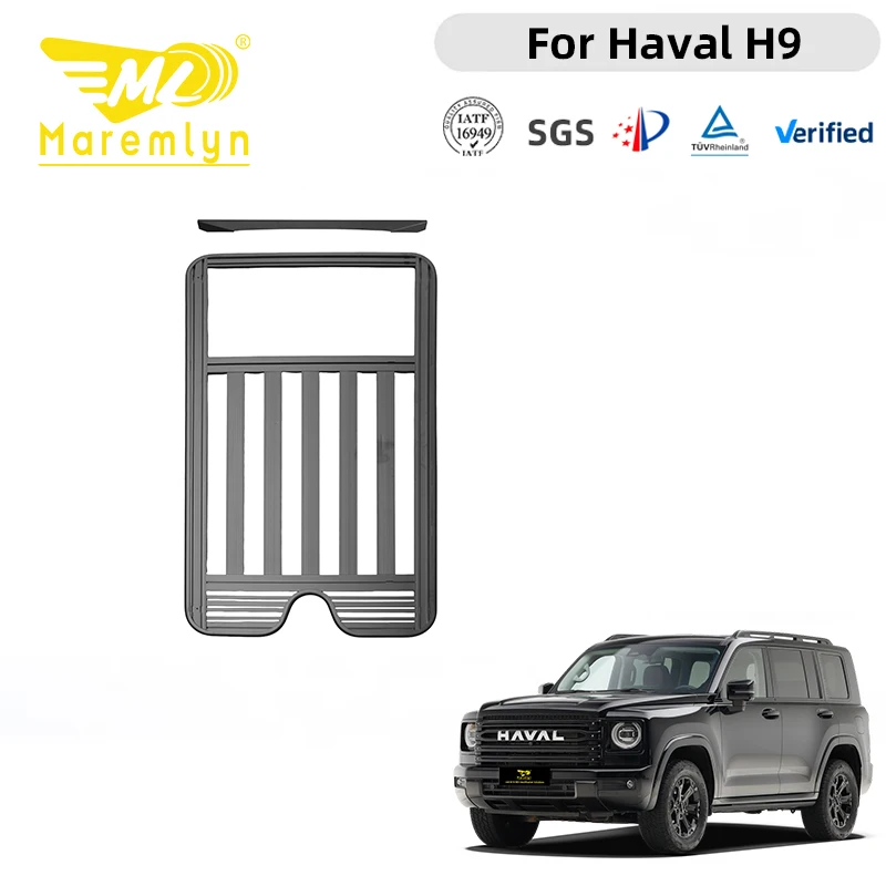 Barras transversais de bagageiro para teto do Haval H9, em liga de alumínio, suporte pesado para carga no teto de automóvel, trilho e porta-malas para acampamento off-road