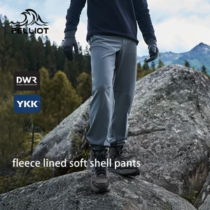 Men's Casual Style Plus Size Soft Shell Pants With Polar Fleece Lining 24 New Autumn and Winter Warm Hiking Pants Warm
