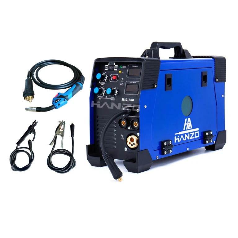 Сварочный аппарат пластиковый портативный 5 в 1 Co2 Mma Mag Gas Gasless Igbt 200 Amp сварочные аппараты Mig сварочный