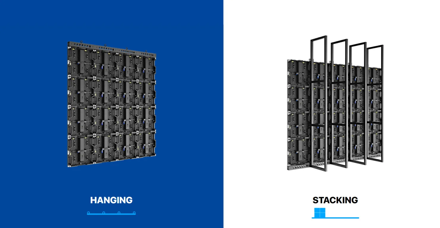 Layer Scaffold Stage LED Screen 4.81mm Pitch P2.604 IP40 For Events