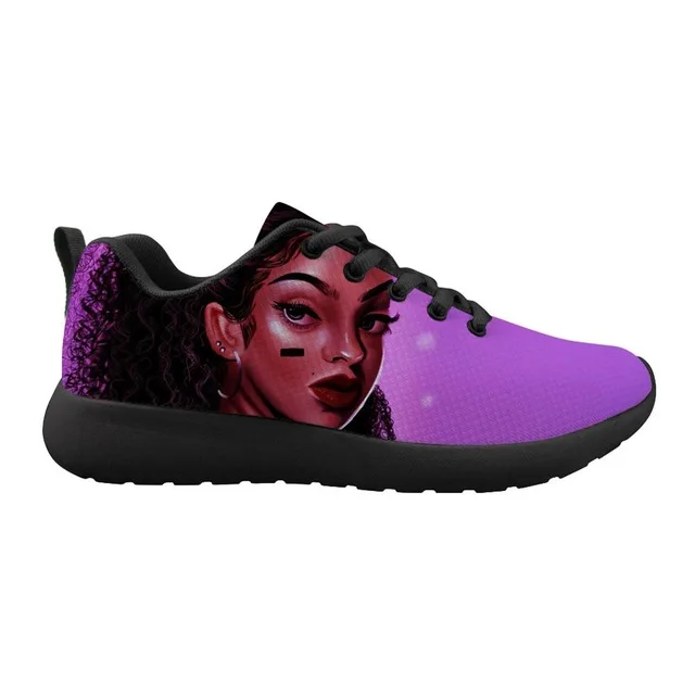 Fashion Sneakers Teenager Black Girls Magic African Flat Shoes Women Mesh Shoes Ladies Lightweight Autumn Flats - Image 4