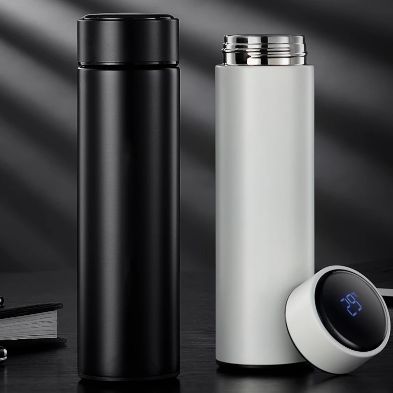 480ml Temperature Display Tea Bottle Stainless Steel Double Wall Digital Vacuum Flask Smart Insulated Cup with Tea Infuser