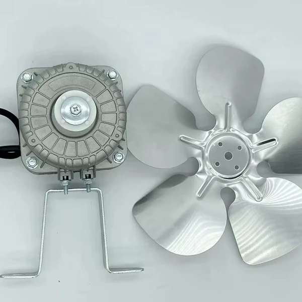 motor 5w 10w 16w 34w Shaded Pole Motor Kipas Kulkas dengan Baling-baling Kipas dan Braket Motor Freezer